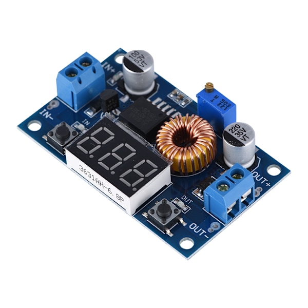 5A 75W DC-DC Justerbar Steg-ner Modul Spänningsregulator LCD-display