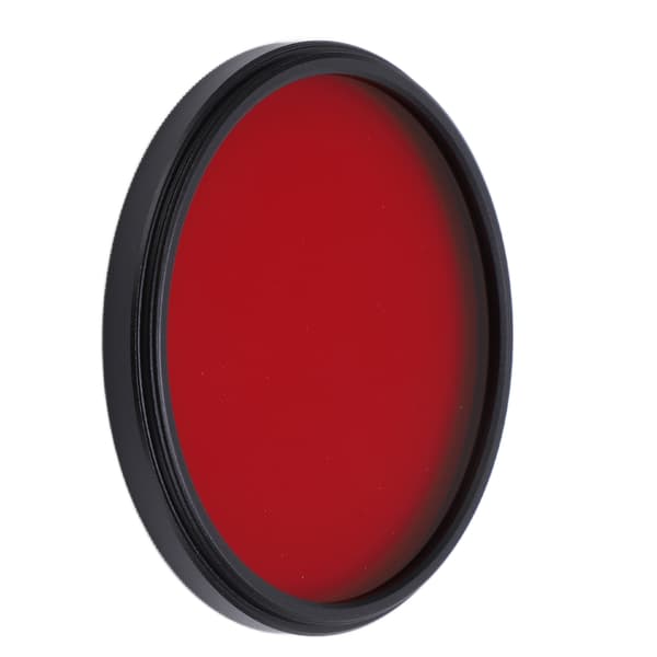 Kameraobjektivfilter med gevind, fuld rød farve, optisk glas til Nikon kameraobjektiv 62 mm