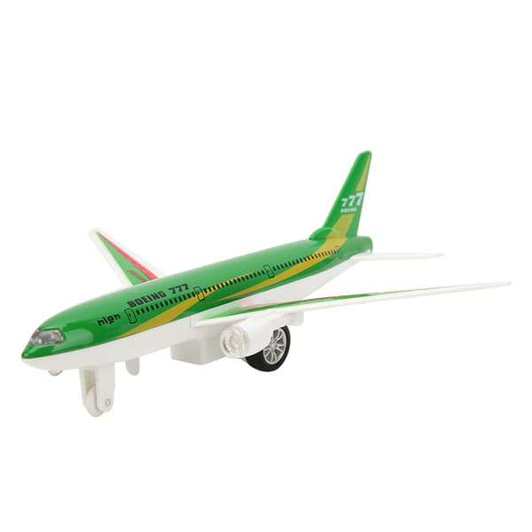 Legering Elektronisk Flyvemaskine Miniature Model Træk Tilbage Fly Legetøj Gave til Børn (Grøn)