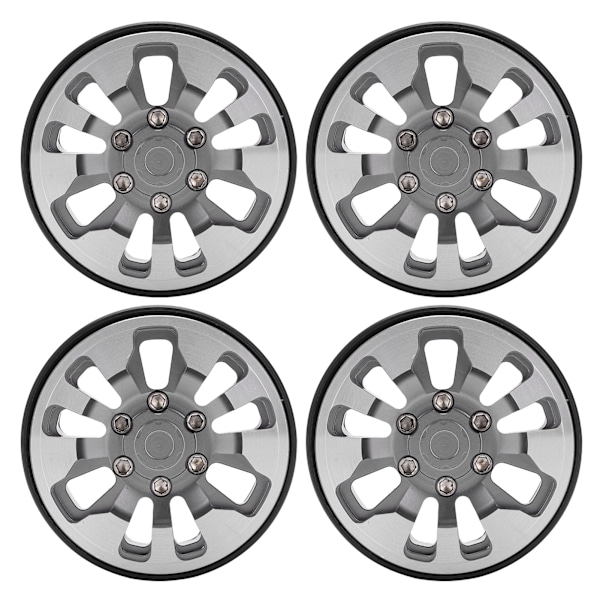 57mm 9 hull aluminiumlegering Beadlock hjulnav med muttere for RC Crawler bilerTitanium