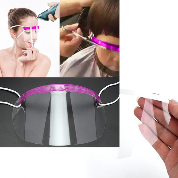 Hair Salon Haircut Protect Mask Cover Shield Plate Barber Hair Styling Tool