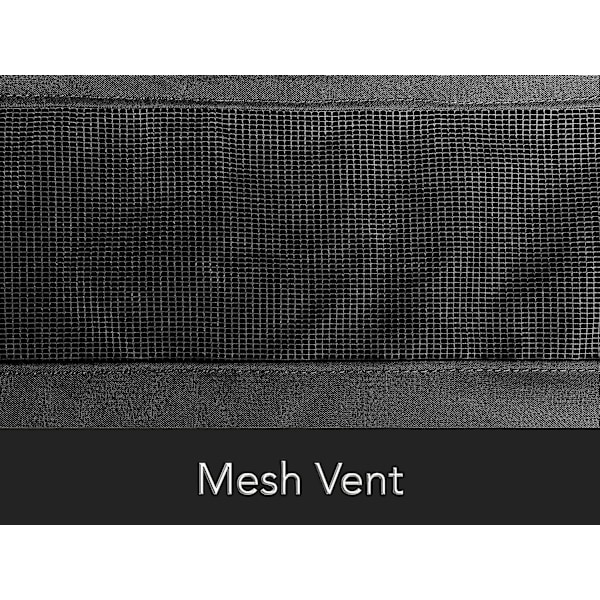 Vandafvisende Rund Havebordsovertræk - Polyester, Mesh Ventilation, Sort