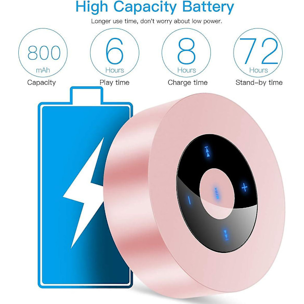 Bærbar Bluetooth-høyttaler, Mini Bluetooth-høyttaler (Rosa)