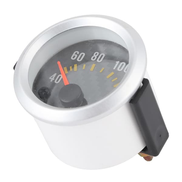 40‑120℃ Vandtemperaturmåler Kulfiberstil Overflade 12V Eftermontering Universal Erstatning 52mm/2in