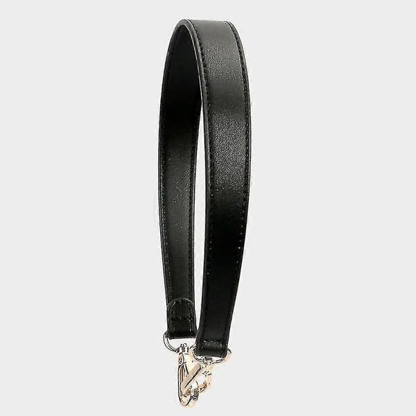 Genuine Leather Short Adjustable Bag Strap Replacement Handle for Handbags, Purses, Totes Black Black 36CM