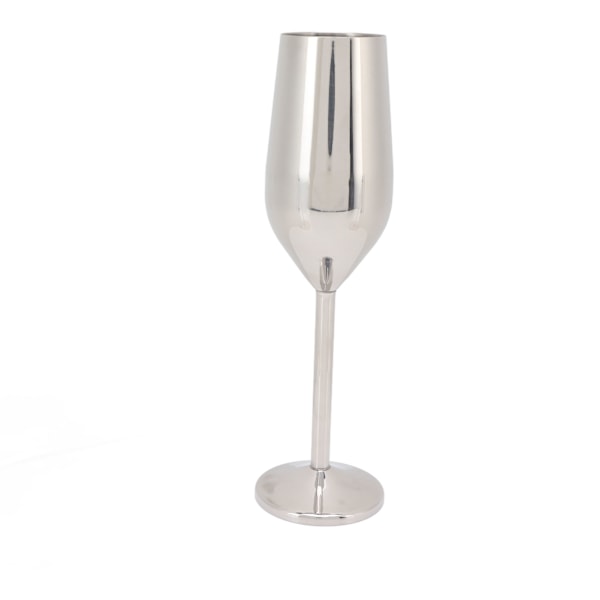 Vinglas i rostfritt stål, vackert och elegant metallchampagneglas för middagar, fester, silver