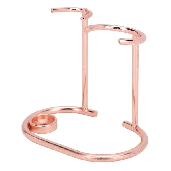 Barberstativ Sikkerhed Rustfrit Stål Moderne Design Rustfri Holdbar Lille bærbar barberbørsteholder til toilettet Rose Gold