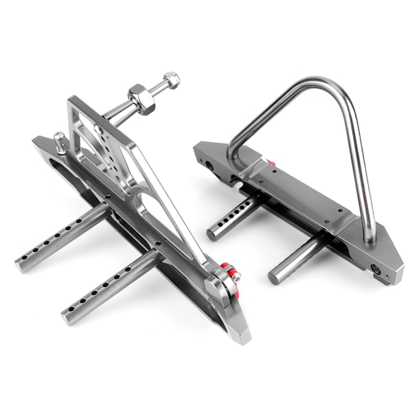 CNC-metalli RC-auton etu- ja takapuskuri vararenkaan pidikkeellä, sopii Axial SCX10 II:lle