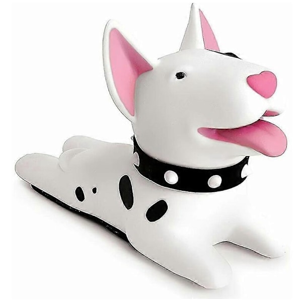 Hvit dørstopper hund, dekorativ dørstopper for dyr, bull terrier