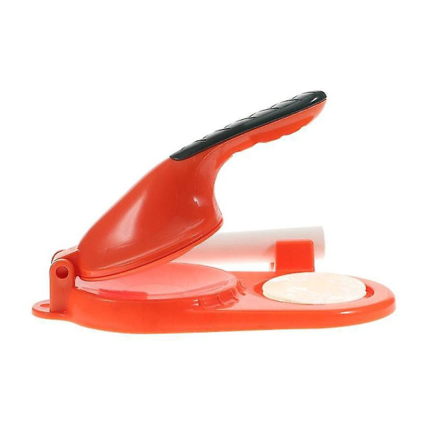 Tortillapressuppsättning - Enkel Hemgjord Dumpling Skin Maker och Pizzadägspressare för Köket (Orange)