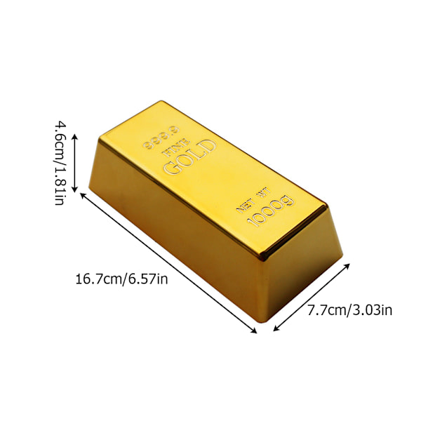 Simulering Gold Bar Bullion Dør Stop Guld Mursten Hjem Dør Stopper