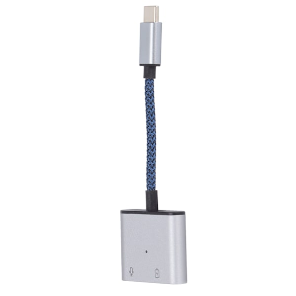 2-in-1 USB C - 3,5 mm:n äänisovitin Type-C - AUX-liitäntään USB C PD 60 W:n pikalatausadapterilla, sininen