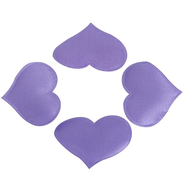 DIY håndlaget hjerteformet bryllup Valentines dekorasjon Jubileumsfest rekvisita (3,2 cm lilla 500 stk pose)