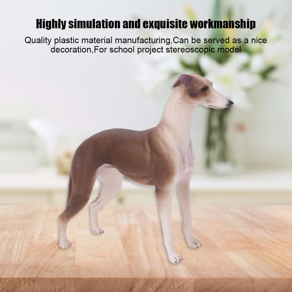 Simulerings Brun Greyhound Model Ornamenter Skrivebordsdekoration Børnelegetøjsgave