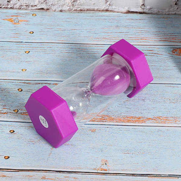 30 min sexkantigt timglas Skrivbordsdekor Sandglas Timer Lila Sand Klocka Barn Present