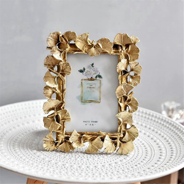Fotoramme Resin Fotoramme Ginkgo Blad Dekorativ Fotoramme
