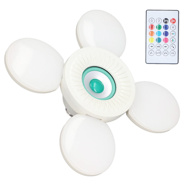 Deformerbar lampa RGB-färg Ljus Justerbar vinkel Fällbar design Fjärrkontroll Högtalarljus 85‑265V