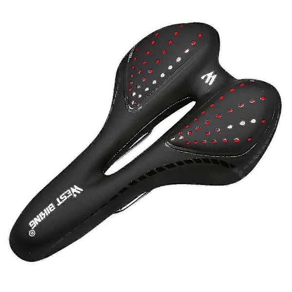 Mountainbike Blød Gel Sadel Sæde Rød 27 x 16cm