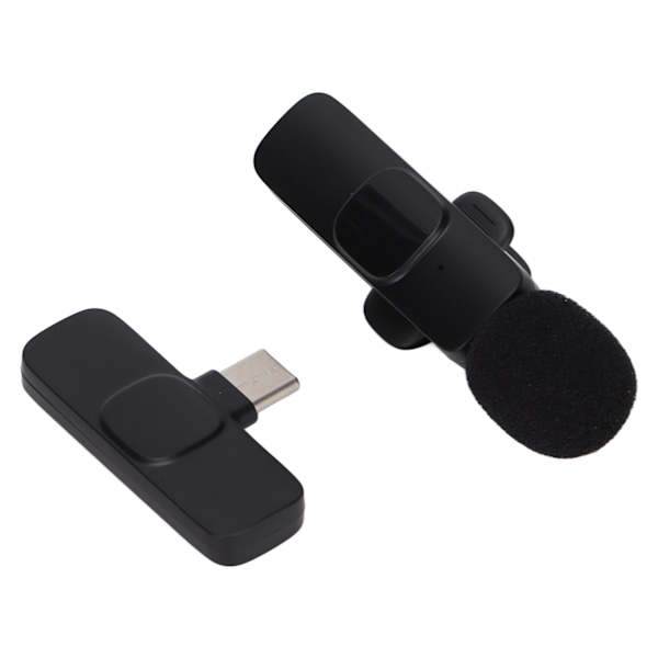 Trådløs mikrofon Lavalier Lapel mikrofonklips på videomikrofon for live utendørs mobiltelefon