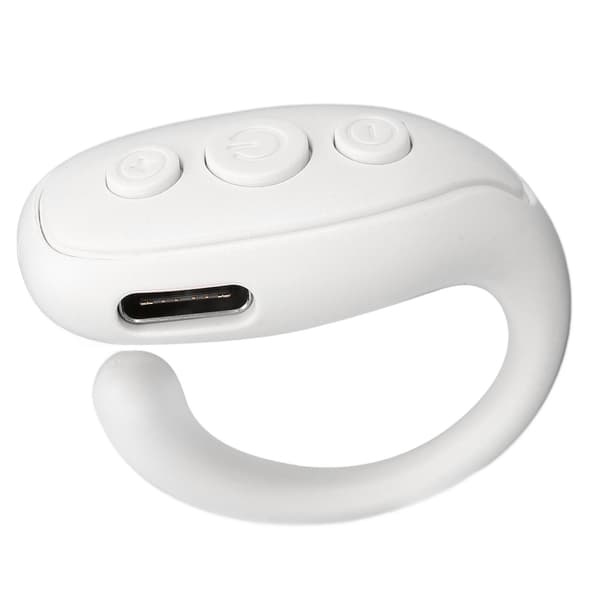 Mobiltelefon Bluetooth-fjärrkontroll ABS-ringform Lång batteritid Kamerafjärrkontroll för surfplatta Vit
