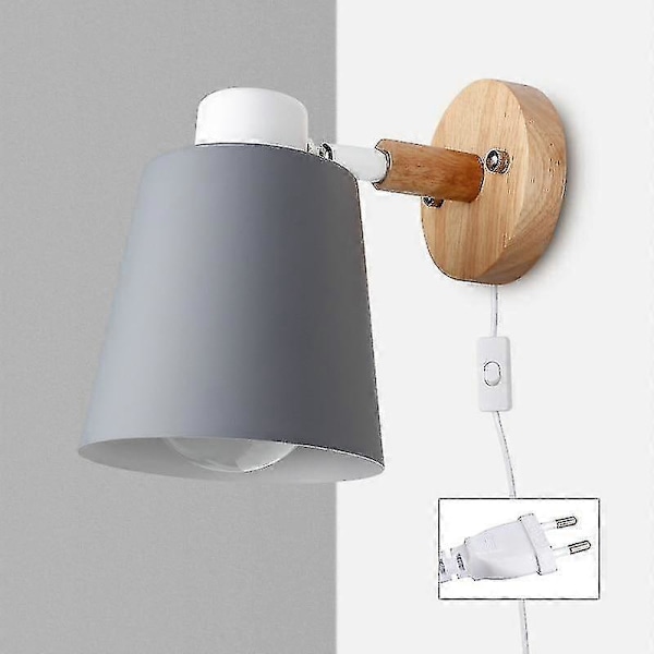 Nordisk Vegglampe - plugg Jern Vegglamper Med Bryter Zekai EU