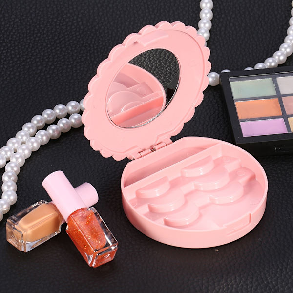 1 kpl Flower Shape Travel Kannettava tekoripsien case Organizer Fake Lashes Carry Box