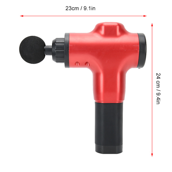 Professionel elektrisk muskelstimulator til krop, afslapning, stresslindring, muskelstimulator, rød EU-stik 100-240V