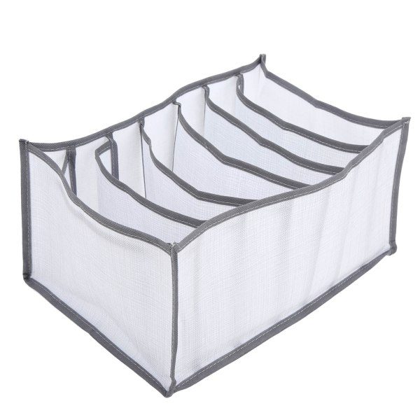Garderobe Klær Organizer 7 Grids Stor Kapasitet Stablebar Luktfri Stoffer Plassbesparende Klær Oppbevaring Organizer Hvit 7 Grids