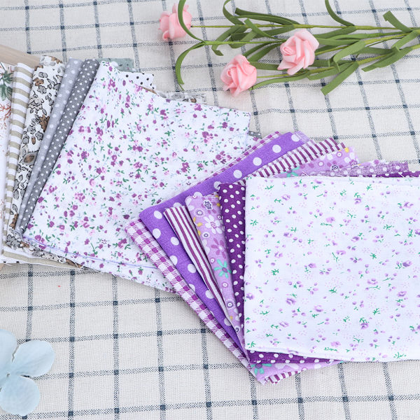 25x25cm 14 stk. Forskjellige vakre trykte mønster bomullsstoff sy stoff DIY materiale