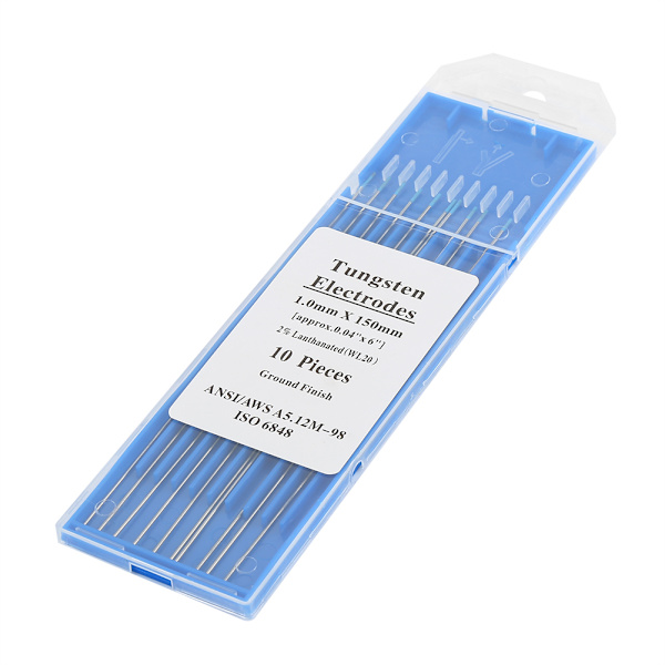 10 stk. kasse WL20 Wolfram Elektrode Professionel Tig Stang 2,0% Lanthaneret (1,0 mm*150 mm)