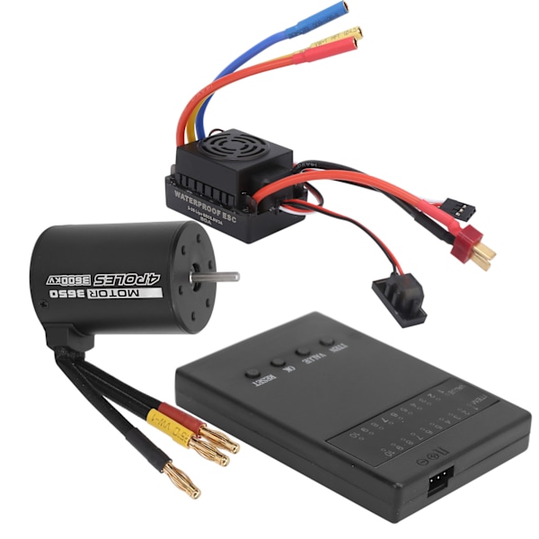 3650 3600KV børsteløs motor 60A T ESC programmerkort kombosæt til 1/8 1/10 RC bildele