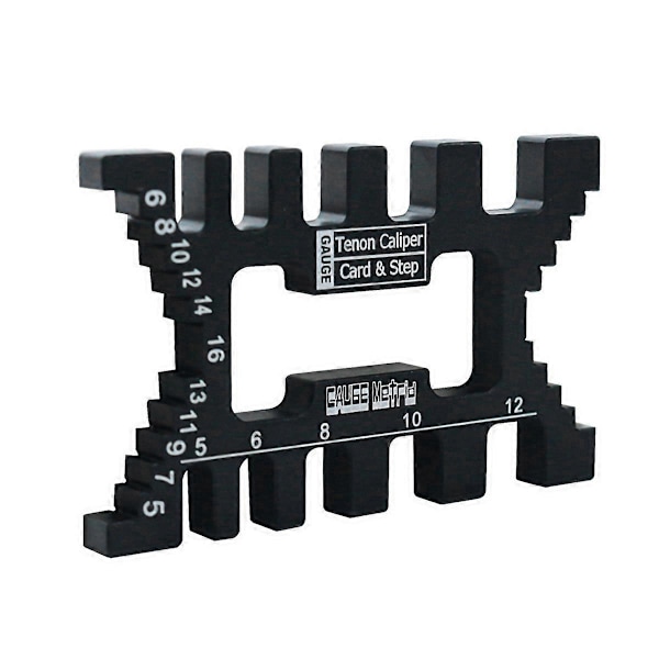 Aluminium Dovetail Jig Precision Tenon Gaps Gauge Träbearbetning Svart