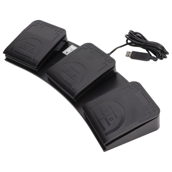 USB fodkontakt 3 nøgle multifunktion Ergonomisk følsom Holdbar USB fodpedal til spilmedieinstrument
