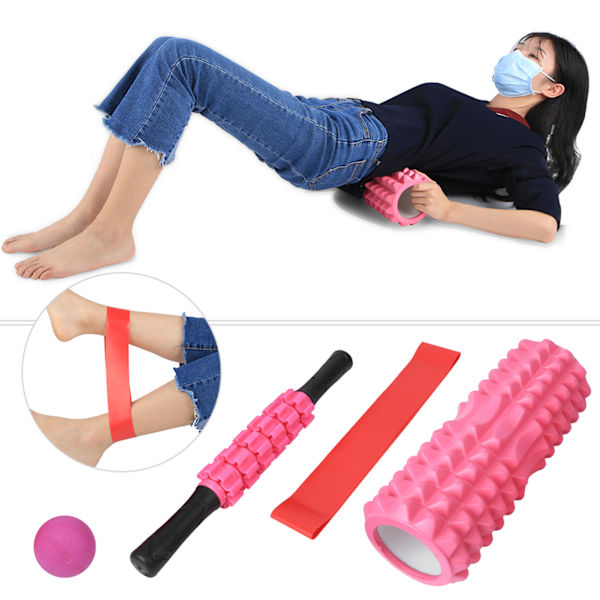 33cm Piikkimäinen Jooga Ontto Vaahtomuovirulla Hierontatanko Fascia Pallosetti Pilates 33CM 5in 1