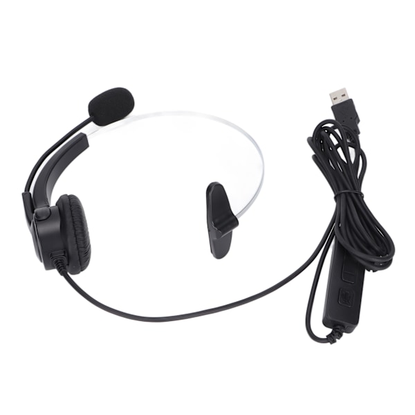 USB-headset med støjreduktion til callcenter med mikrofon mute-kontrol til forretningsmøder og kundeservice