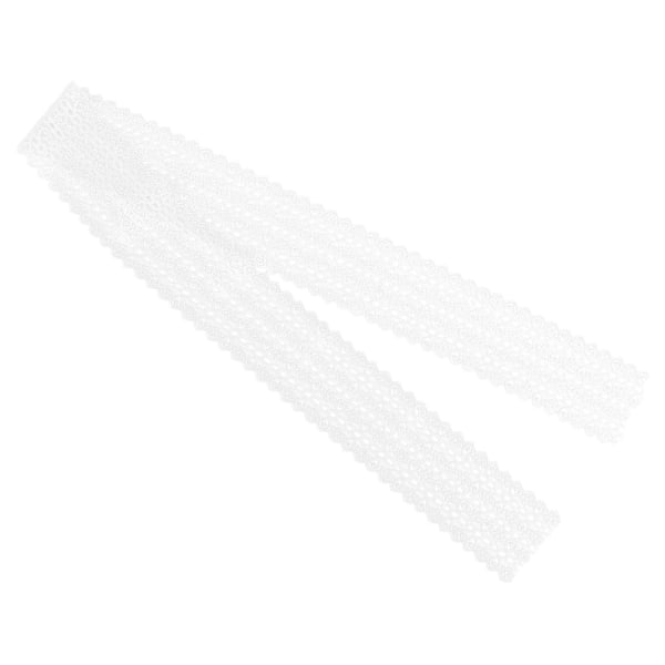 Vit spets 10 meter 6cm/2,3 tum bred bandkant blommönster spets för pannband kläder presentinslagning