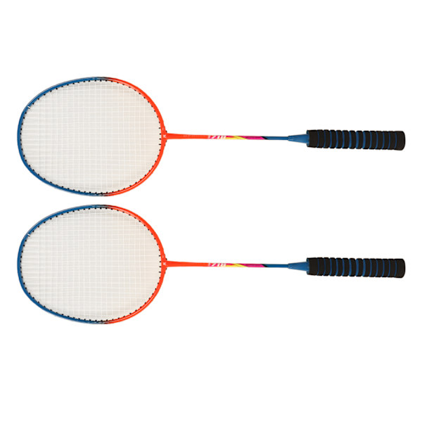Badmintonracketset i lättviktsjärnlegering, enstaka racketar med förvaringsväska för nybörjare