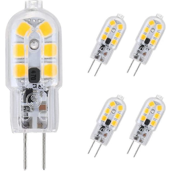 G4 LED-lamppu, 5 kpl 20 W vastaavia halogeenilamppuja, G4 1,5 W energiaa säästävä LED-lamppu liesituulettimen lampuille, AC/DC 12V 120LM 2700K