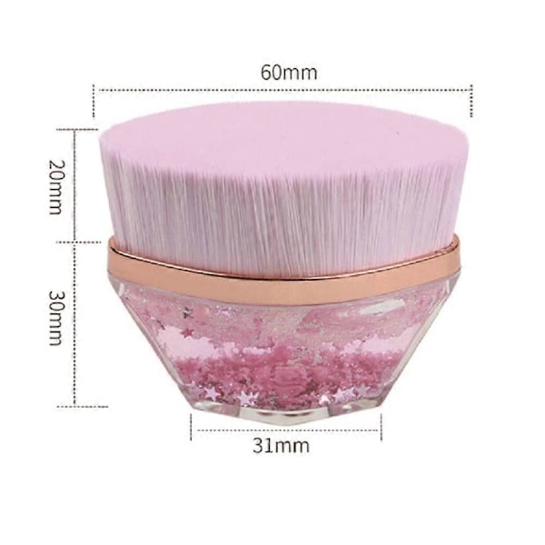 Højdensitets blød magisk foundation børste multifunktionel makeup børste til et bredt udvalg af foundations, med bærbar opbevaringsæske (Pink)