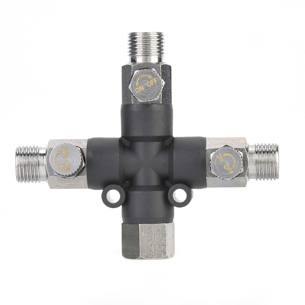 1/8 trevägs justerbar metallluftslangsdelare Airbrush Fitting Anslutningstillbehör