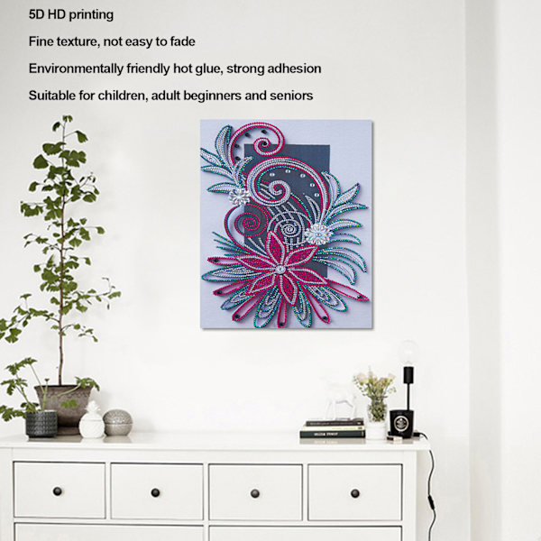 5D HD Printing Diamond Painting Kit - DIY Environmental Rhinestone Art for Home Decoration