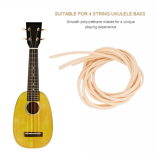 4 STK Ukulele basstrengesæt 5mm 4mm 3mm 2,5mm