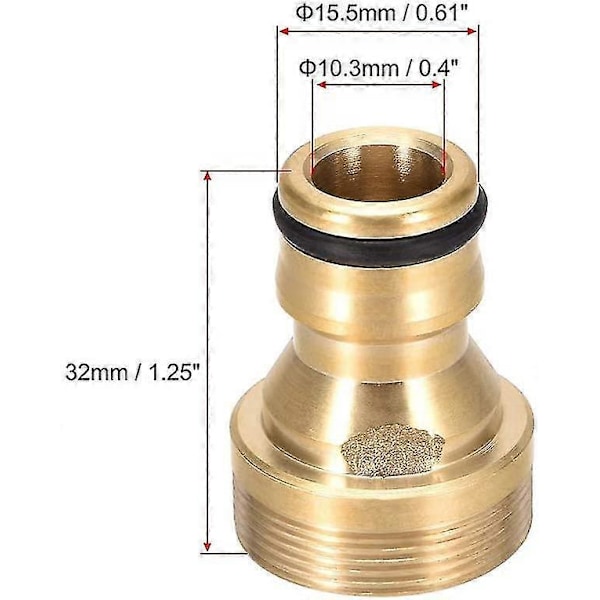 Slangehane Blandingsbatteri Tilslutningsadapter Vandslange Samler Universal Fittings Konnektorer Vandhave Vanding