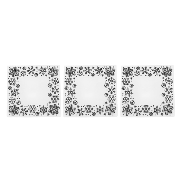 3 st präglingsmall Praktisk snöflingemönster Reliefdesign DIY hantverksmall Formar för att göra kort Inbjudningar