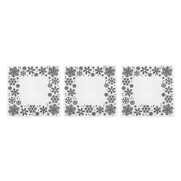 3 stk. præge skabelon praktisk snefnug mønster relief design DIY håndværk skabelon forme til fremstilling af kort invitationer