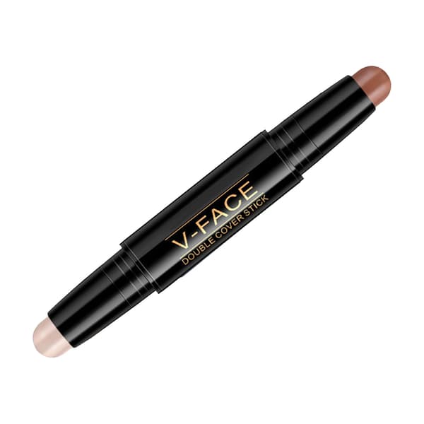 Highlighter Stick Dobbeltsidig Vanntett Brightener Nærer Huden Highlighter Sminke Konturstift