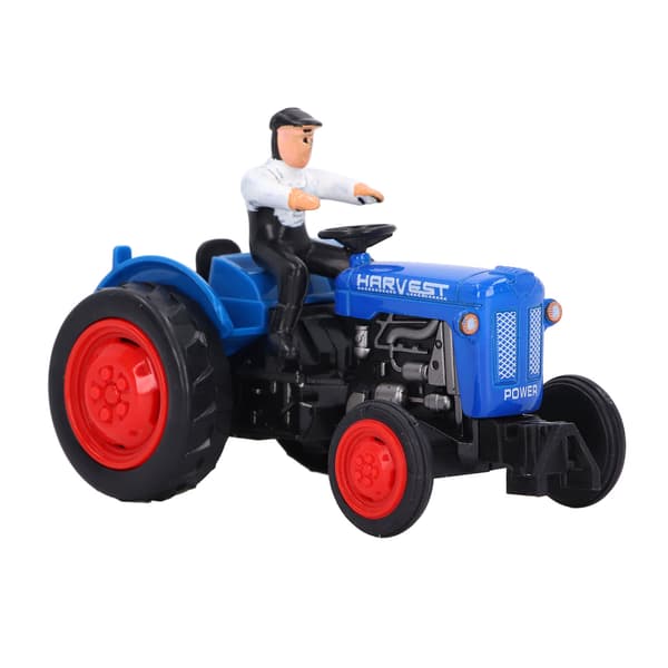 Simulering Traktor Køretøj Model Robust Legering Ingeniør Landmand Bil Legetøj til Børn Blå