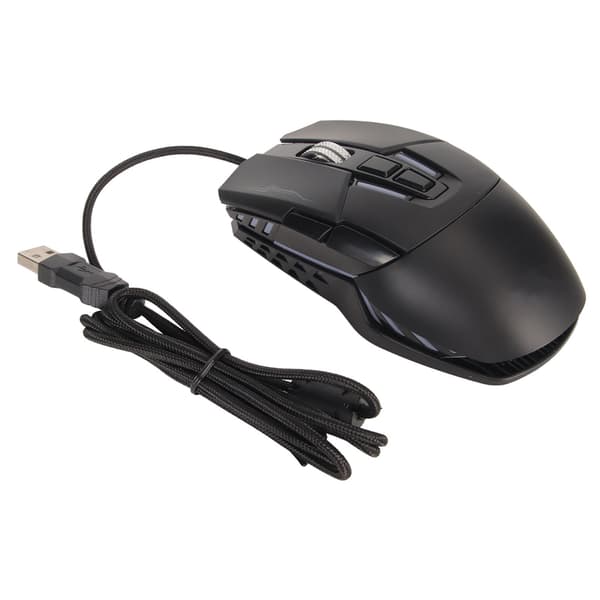 Sportsvognsformet kablet gamingmus USB optisk computermus LED-lys 4 justerbare DPI op til 3200 computermus sort