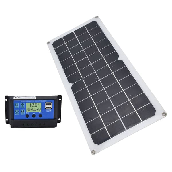 10W Solpanel Sæt med 10A Controller Udstødningsventilator til Bil Yacht RV Båd Mobiltelefon Batteri