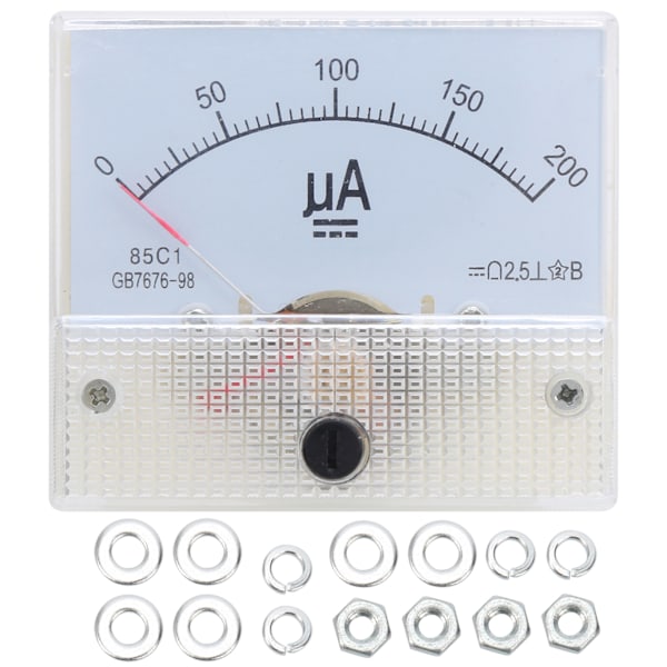 85C1 DC 0~200UA Pointer Current Meter HighPrecision Amperemeter Analog Panel Strömmätare